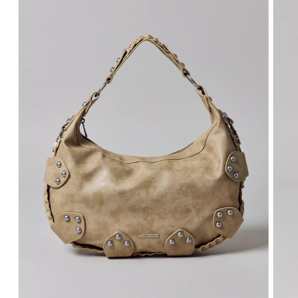 Urban Outfitters Silence + Noise Studded Hobo Bag in Tan